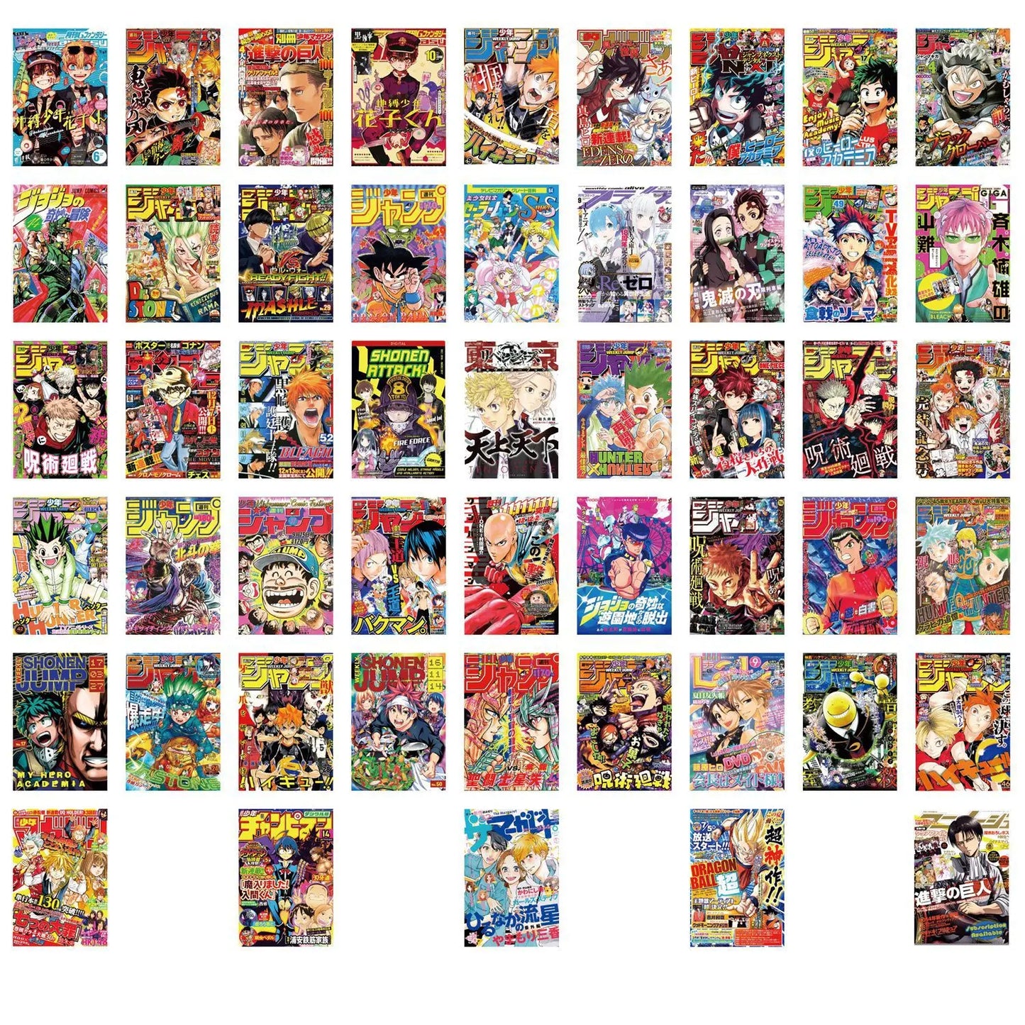50pcs Anime Poster Wall Stickers