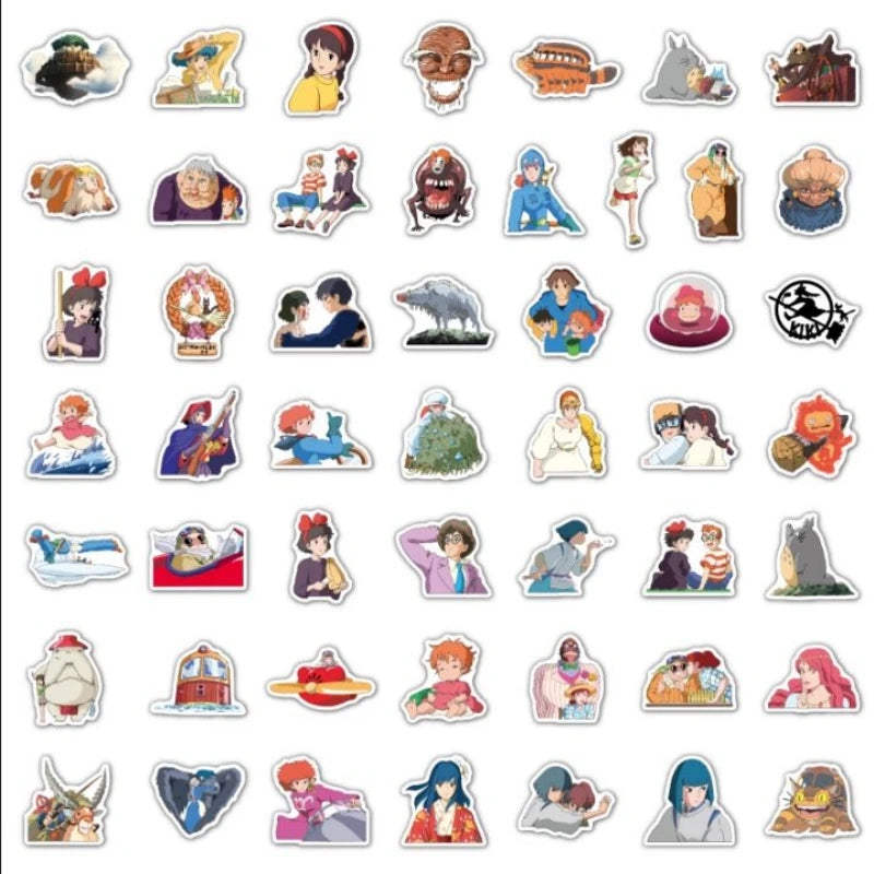 100pcs Spirited Away Anime Wall Stickers