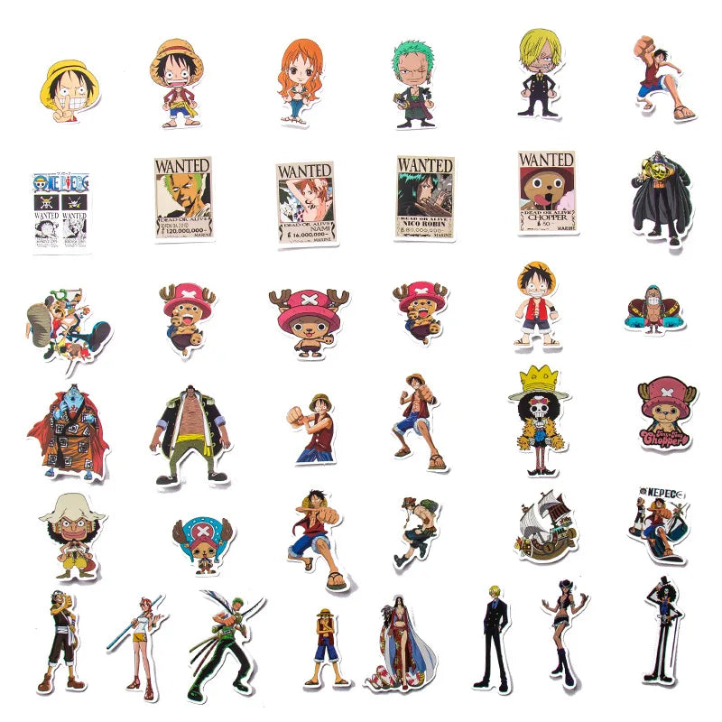 50pcs One Piece Anime Wall Stickers