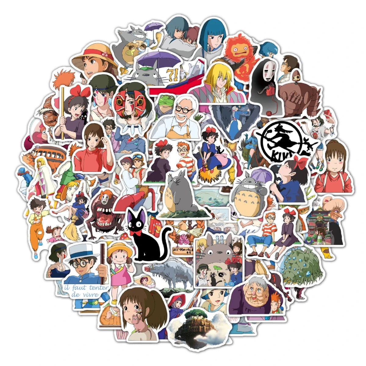 100pcs Spirited Away Anime Wall Stickers